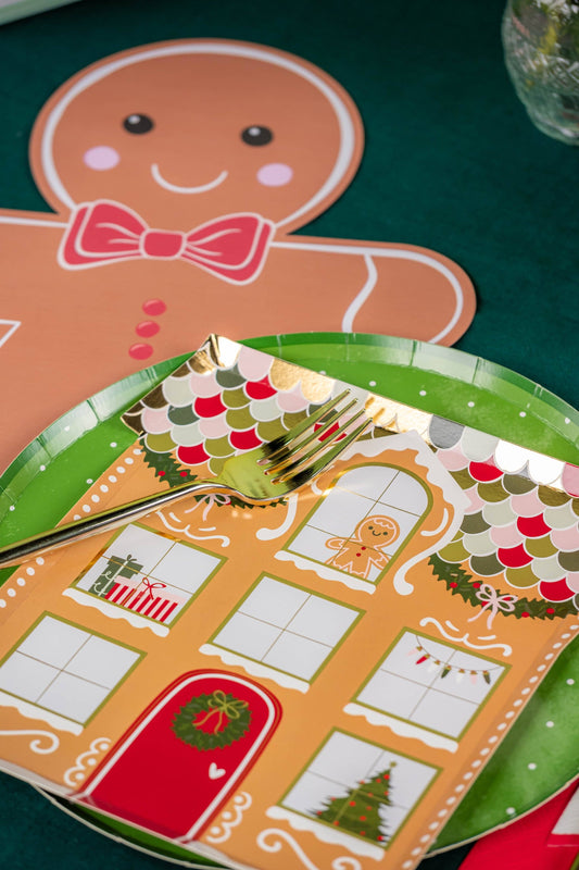 Gingerbread Man Paper Placemats | 12 count