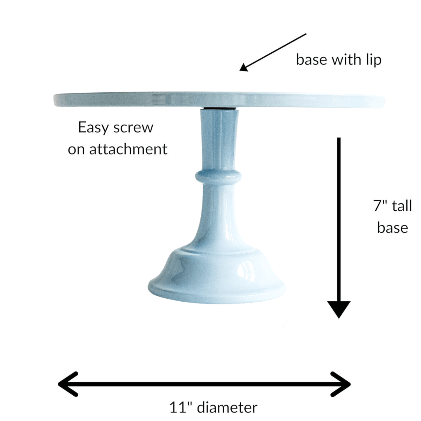 Light Blue Melamine Pedestal Cake Stand