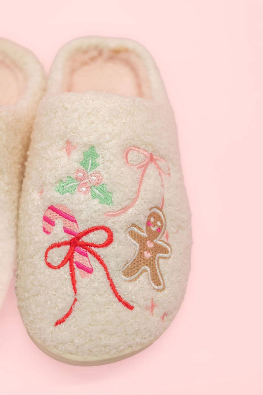 Gingerbread Bows - Christmas Sweets Slippers