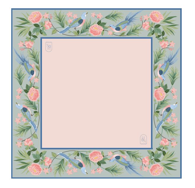 Hutch and Nook Songbird Bloom Mat with colorful floral pattern, soft textured fabric, ideal for home decor or as a cozy cushion.