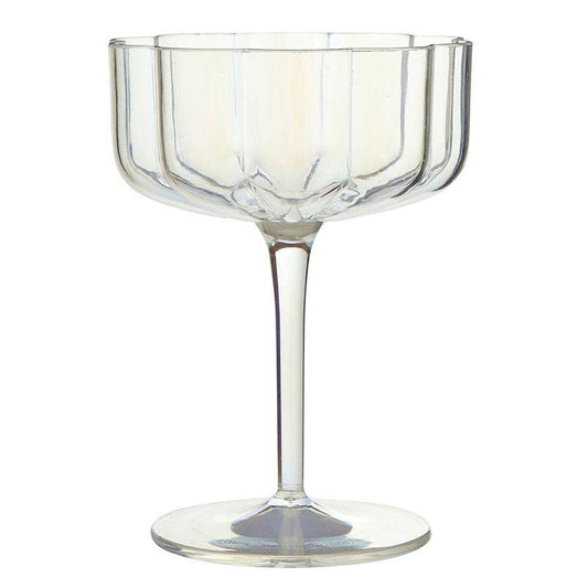 Beveled Champagne Coupes | Iridescent