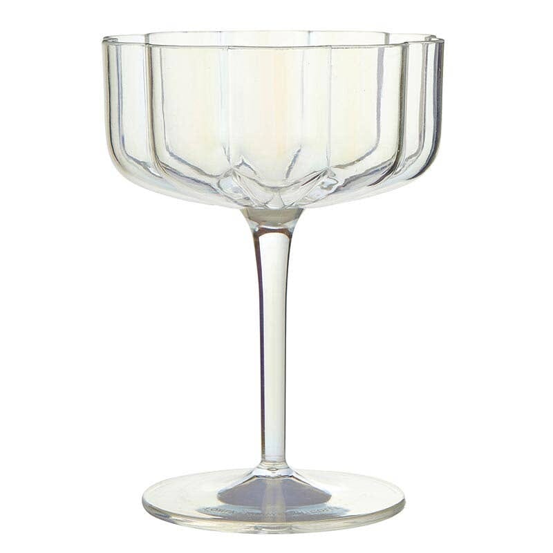 Beveled Champagne Coupes | Iridescent