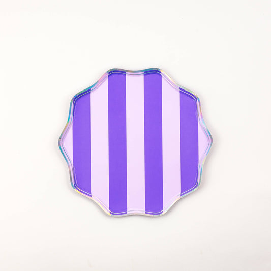 Stripes Dessert Paper Plates 8.5" | 8 count