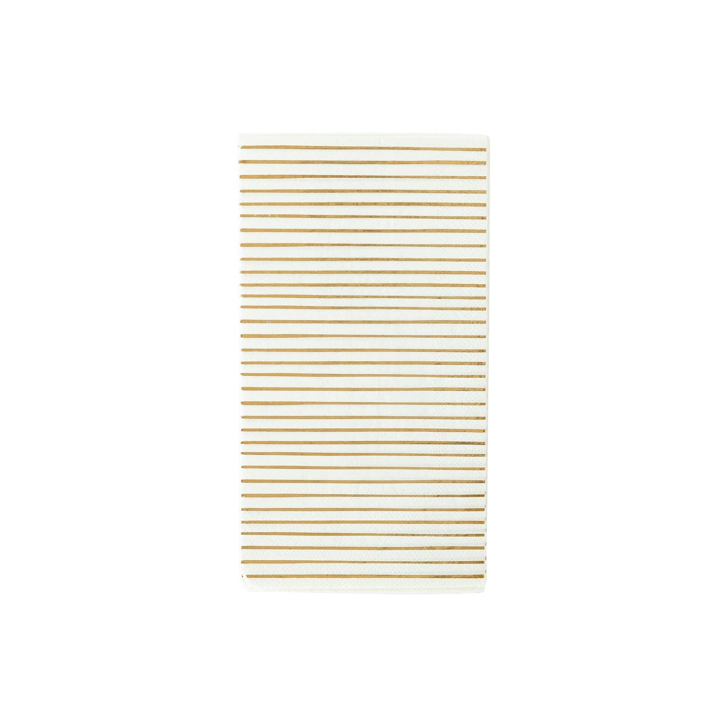Gold stripe dinner napkins from My Mind’s Eye, set of 18, featuring elegant gold stripe design on soft paper for dining.