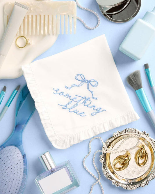 Something Blue Embroidered Hanky