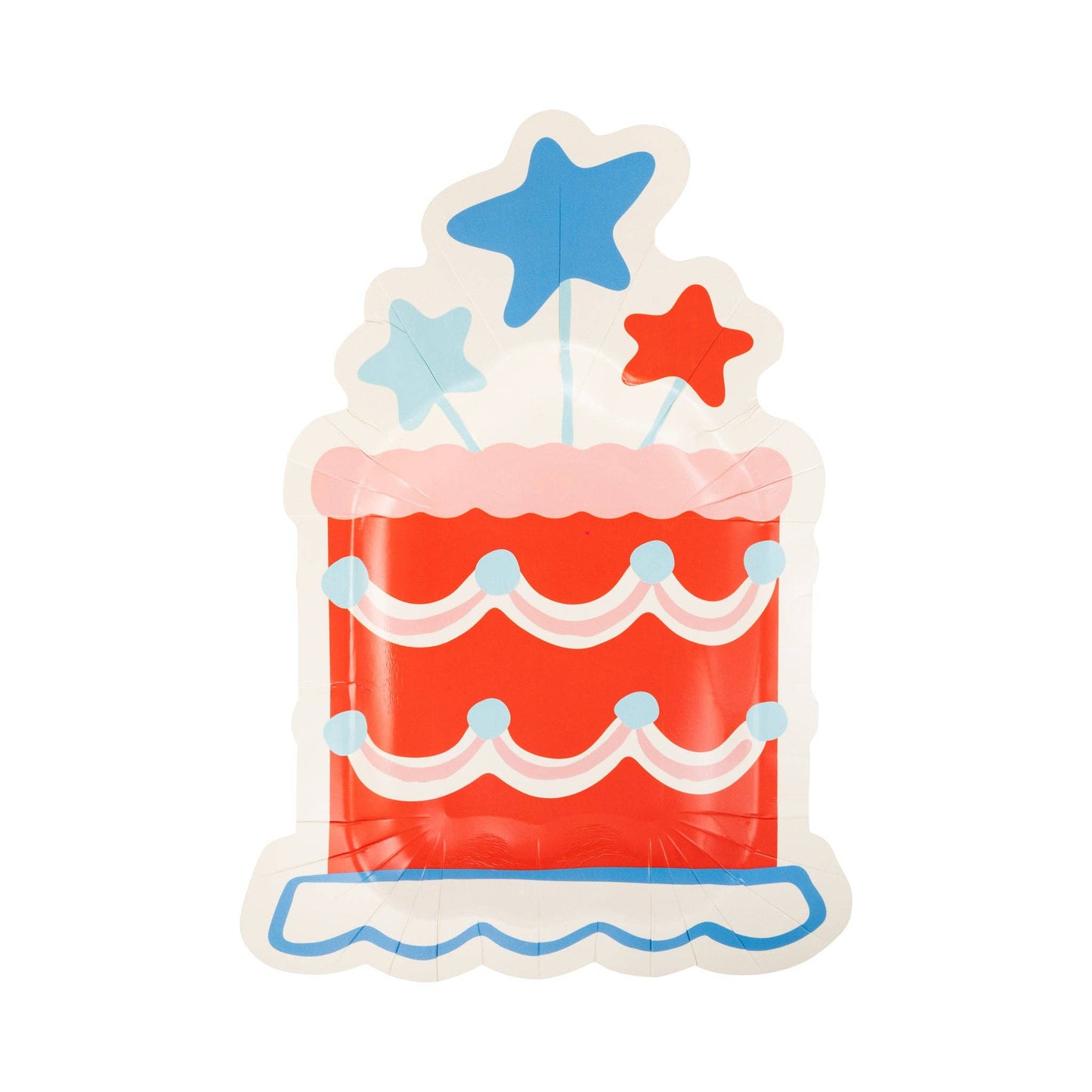Summer Cake Shaped 11" Paper Plate | 8 count