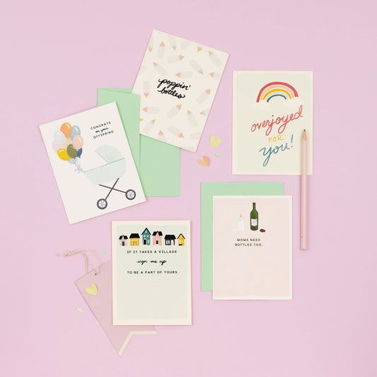 Baby Bottles | Baby Shower Card | New Baby Card - Porcupine Paper Co.
