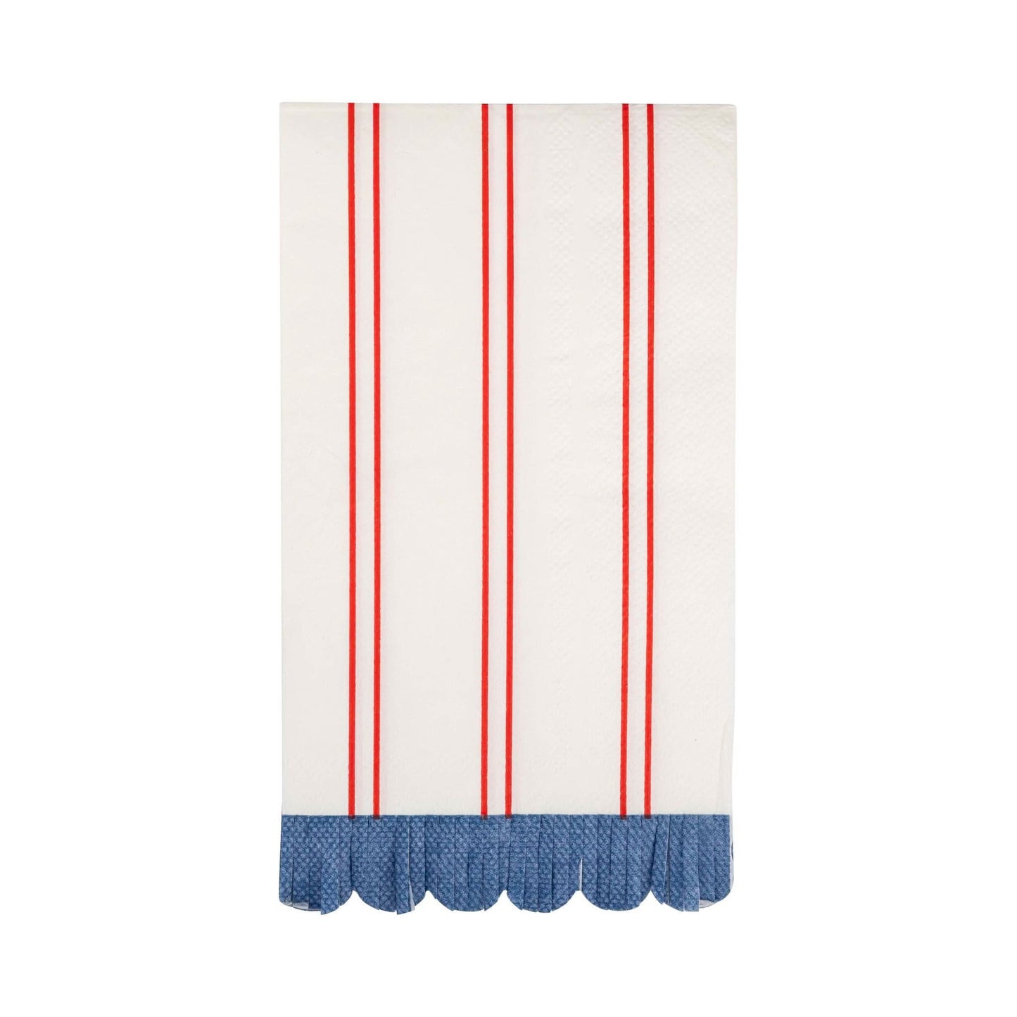 Red striped paper dinner napkin by My Mind’s Eye, featuring a classic striped design ideal for dining occasions.