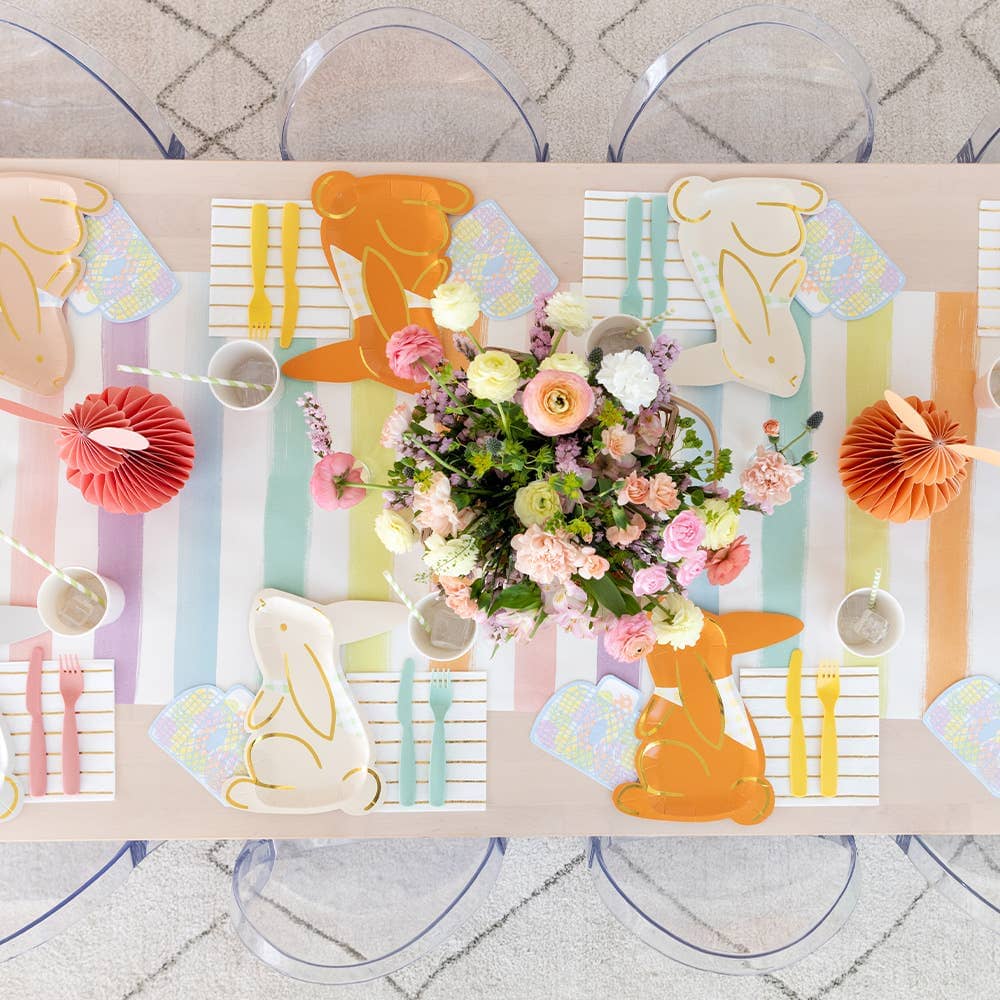 Bunnies In The Garden Large Plates | Pack of 8 - Porcupine Paper Co.