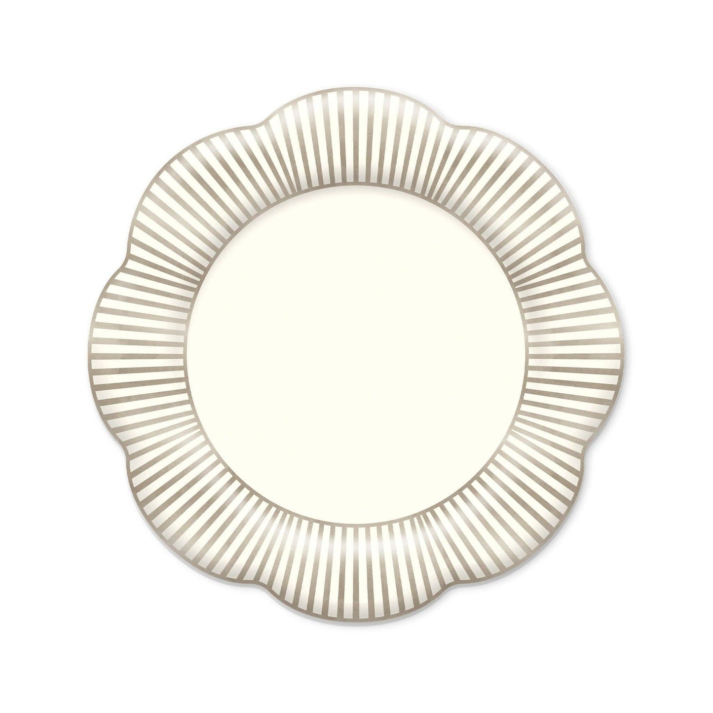 Antique Gold Edge Stripe Border Plate - 10" | Set of 8