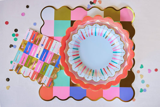Birthday Wishes Dessert Plates 8" | Set of 10 - Porcupine Paper Co.