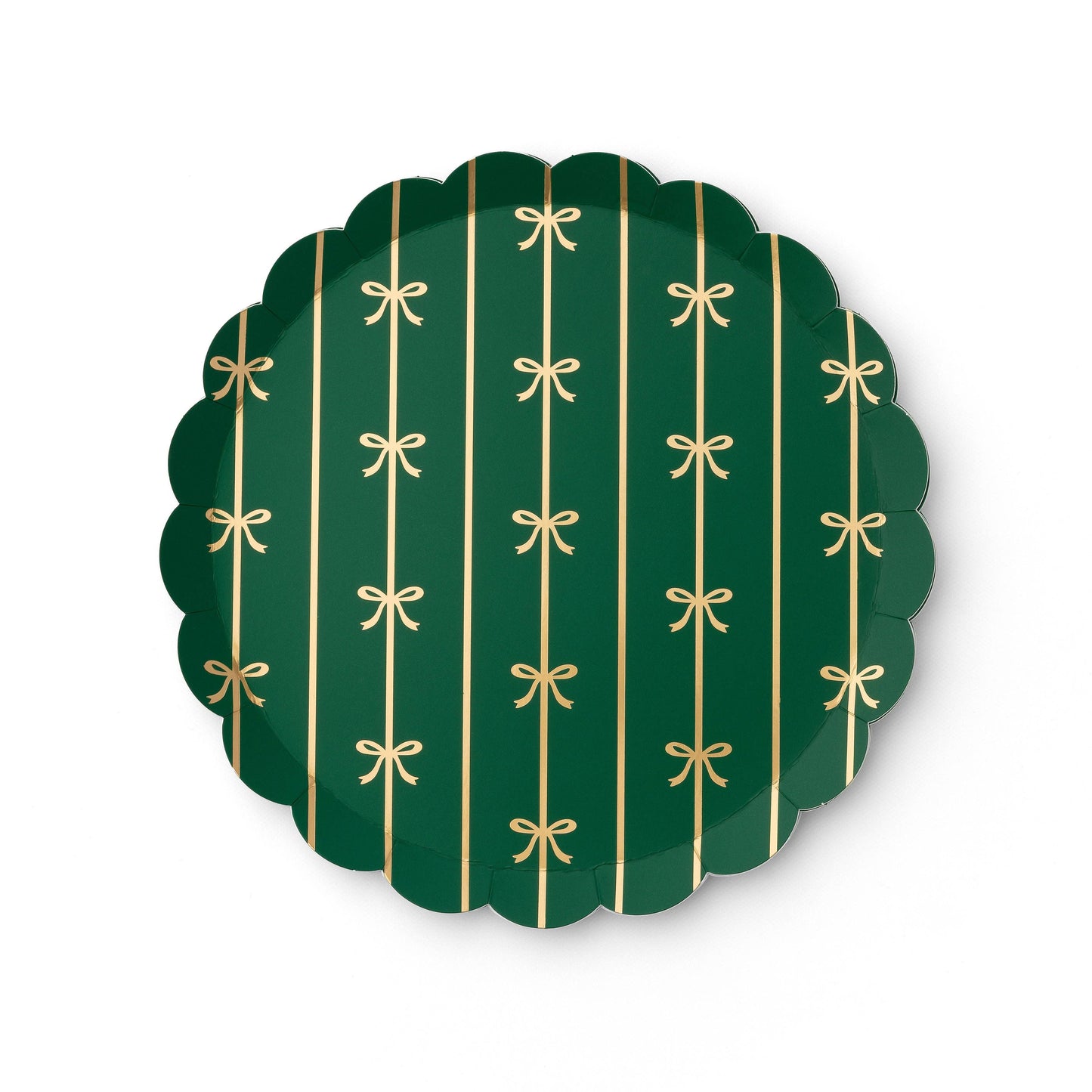 Emerald Green Signature Bow Small Plates 8.25" | Set of 8