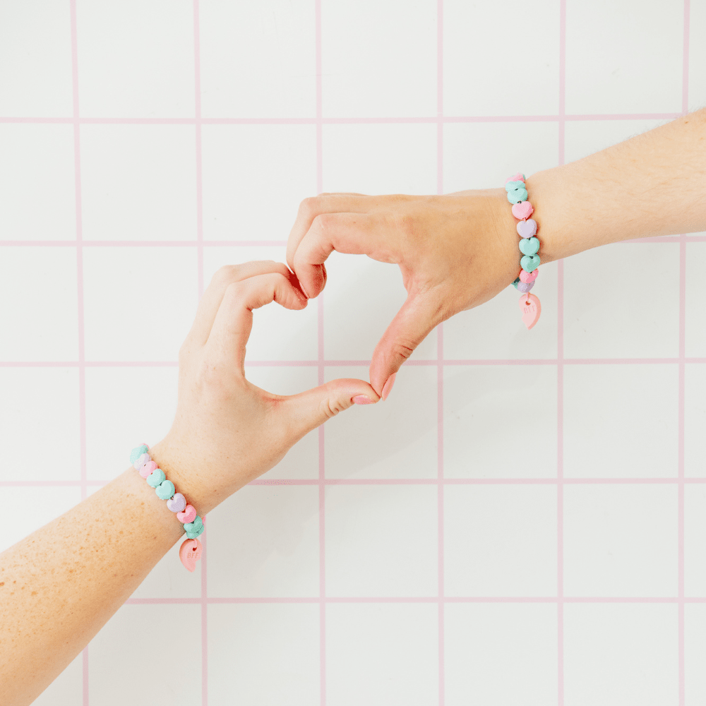 Colorful BFF Eraser Bracelet Set by Jollity & Co. and Daydream Society featuring fun eraser charms on stretchy elastic bands.