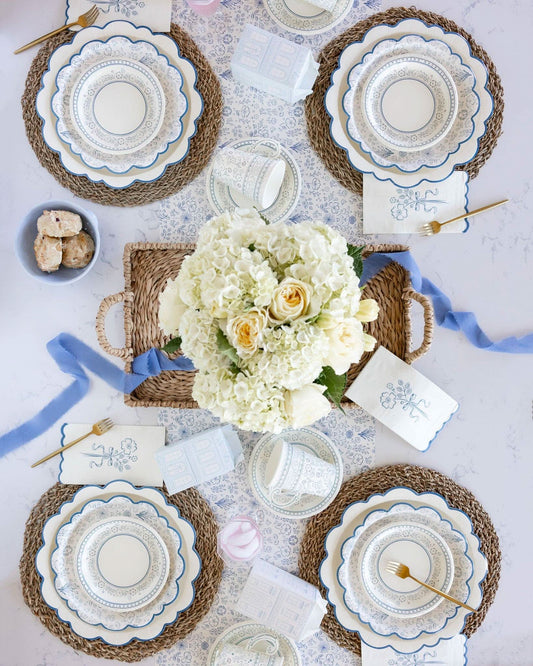 Pembroke Floral 7" Paper Dessert Plate | Pack of 8 - Porcupine Paper Co.