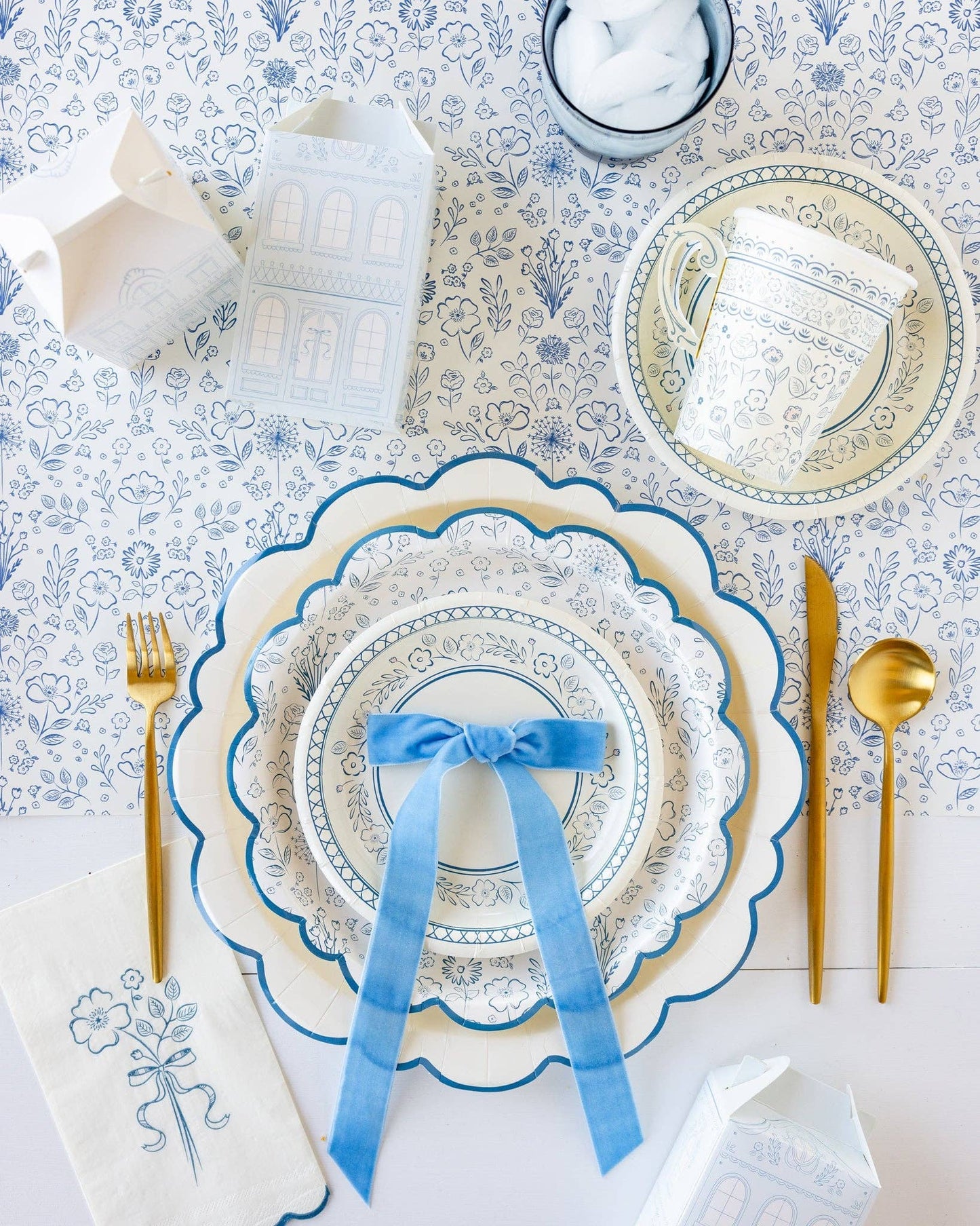 Pembroke Collection Tablescape Bundle - Blue - Porcupine Paper Co.