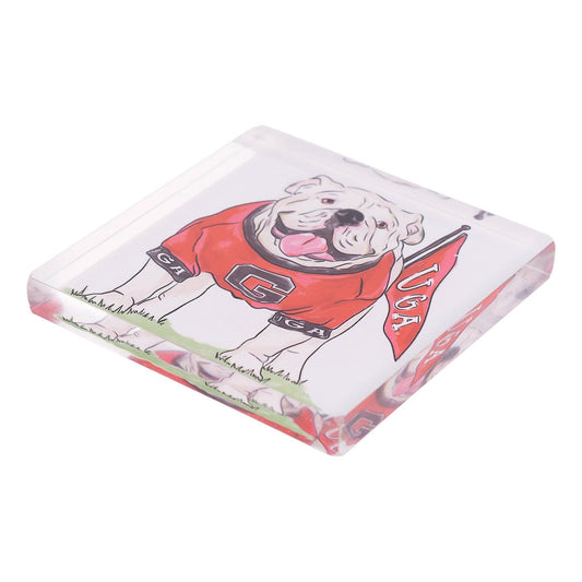 Georgia Mascot napkin weight by Glory Haus featuring a colorful mascot design for sports and event table decor.