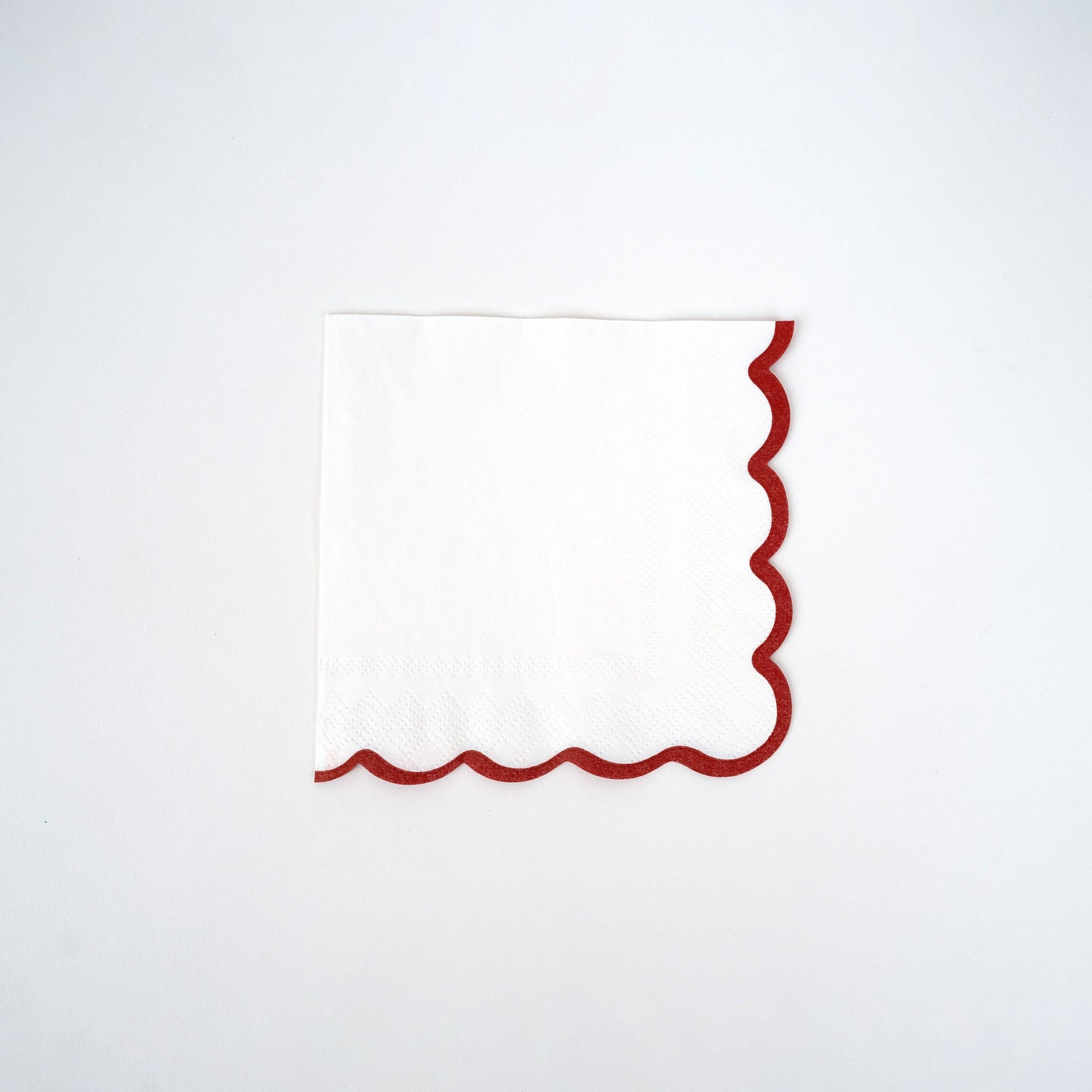 Holiday Scallop Cocktail Napkins - Porcupine Paper Co.