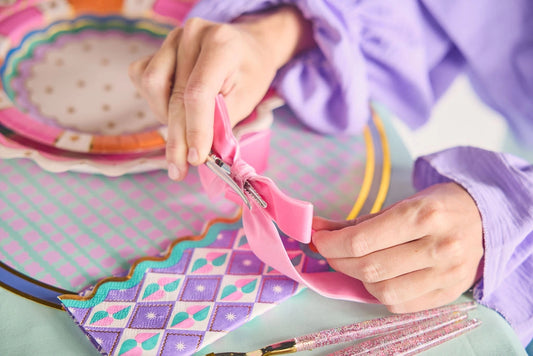 Bow Clip-On Pink Napkin Table Decor | Set of 5