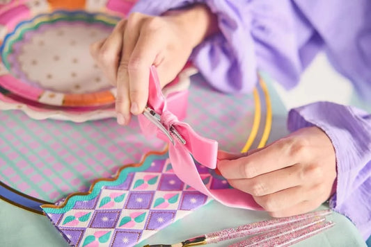Bow Clip-On Pink Napkin Table Decor | Set of 5