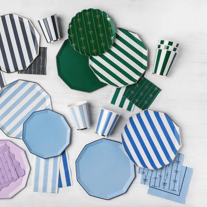 Emerald Green Signature Bow Small Plates 8.25" | Set of 8