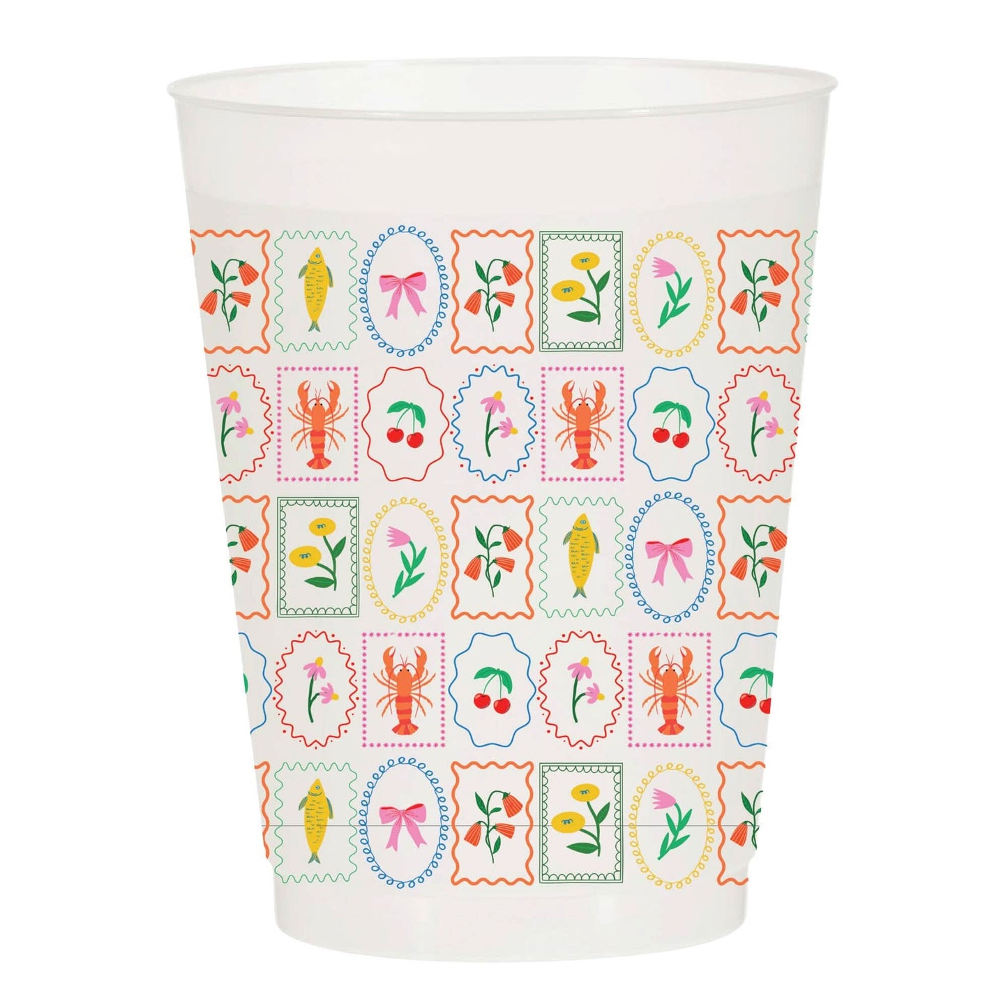Italian Summer Full Wrap Frosted Cups | Pack of 6
