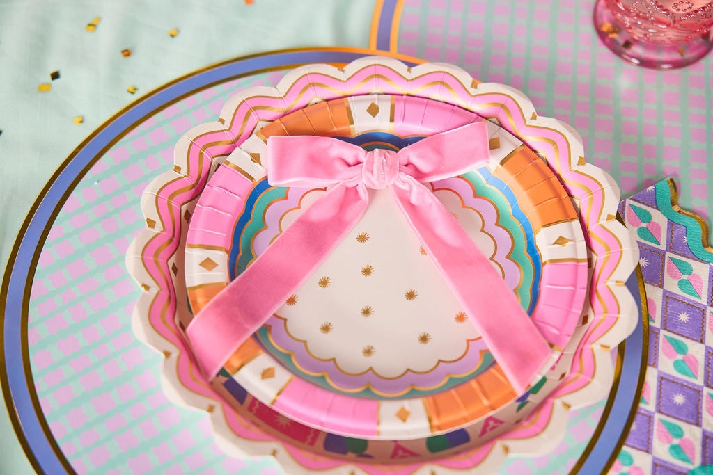 Bow Clip-On Pink Napkin Table Decor | Set of 5