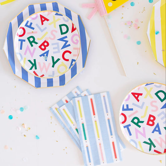 Alphabet Soup Small Plates 8.25" | Set of 8