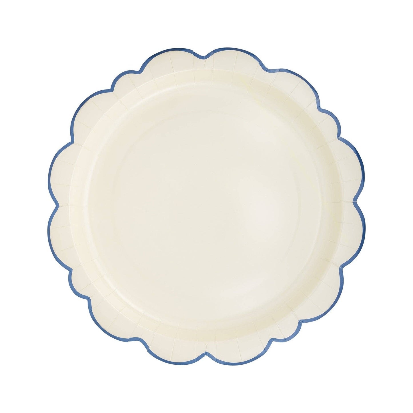 Pembroke Cream with Blue Edge 12" Paper Plate | Pack of 8
