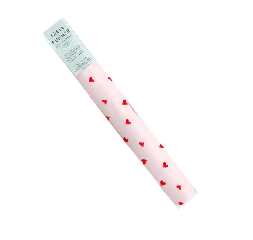Ditsy Hearts Table Runner | Valentine's | Galentine's - Porcupine Paper Co.