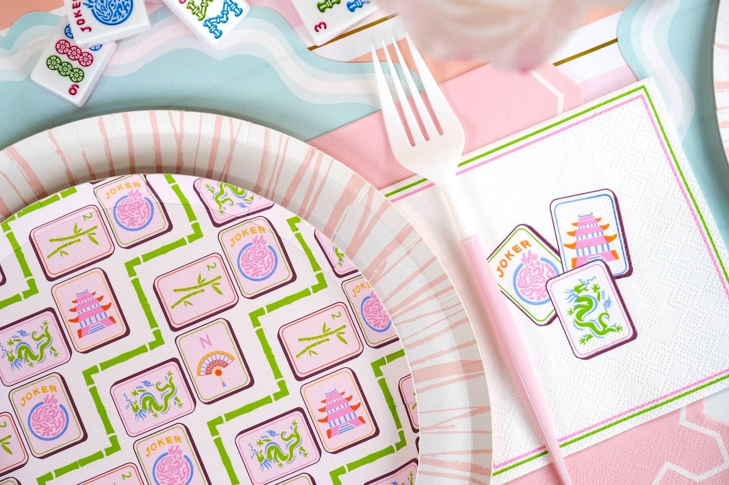 PRE-ORDER | Mahjong Dessert Plates - Porcupine Paper Co.