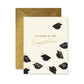 Flying Hats Graduation Greeting Card by Ginger P. Designs featuring colorful flying hats and celebratory imagery for graduates
