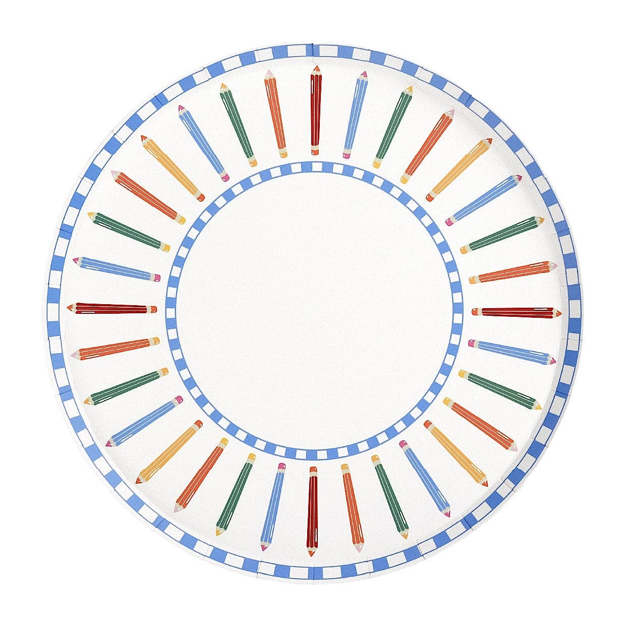 Pencil Dinner Plates | 8 count