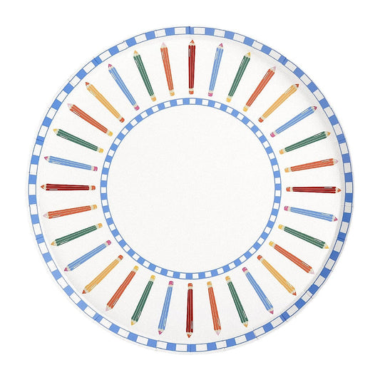 Pencil Dinner Plates | 8 count