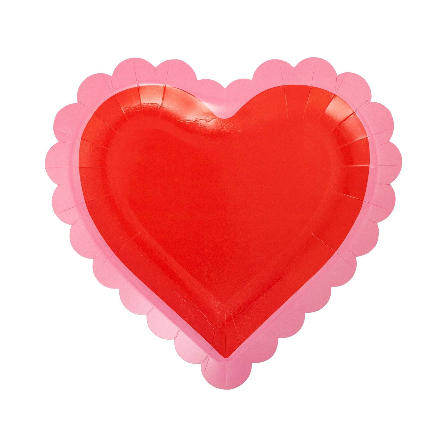 Scalloped Heart Shaped Plate - 10" | Set of 8 - Porcupine Paper Co.