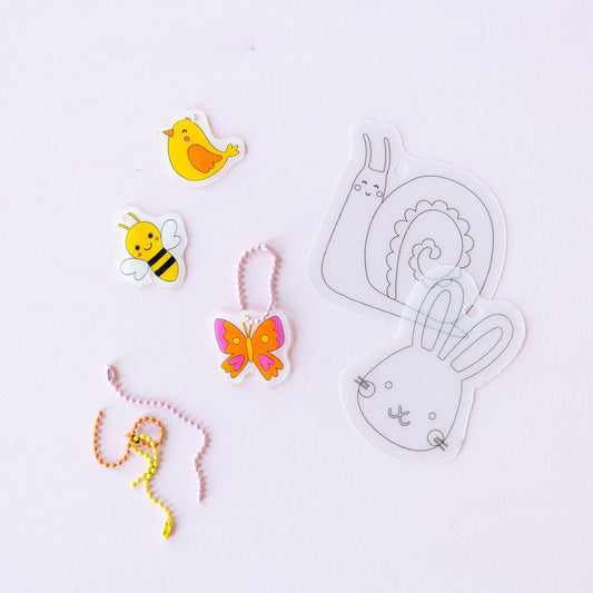 Spring Icons Shrink Plastic Keychain Kit