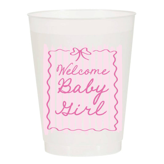 Welcome Baby Girl Frosted Cups | Baby | Pack of 6