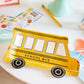 School Bus Shaped Plates 11" | Set of 8