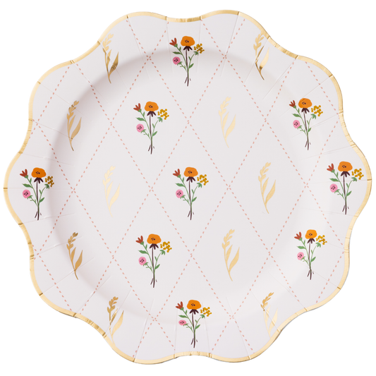 Fall Floral Dinner Plates 10.5" | 8 count
