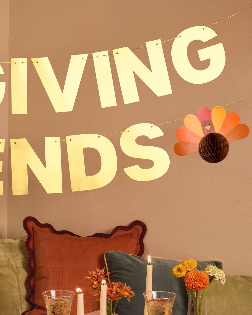 It's Giving Friends Banner | 3D paper 5' Thanksgiving decor