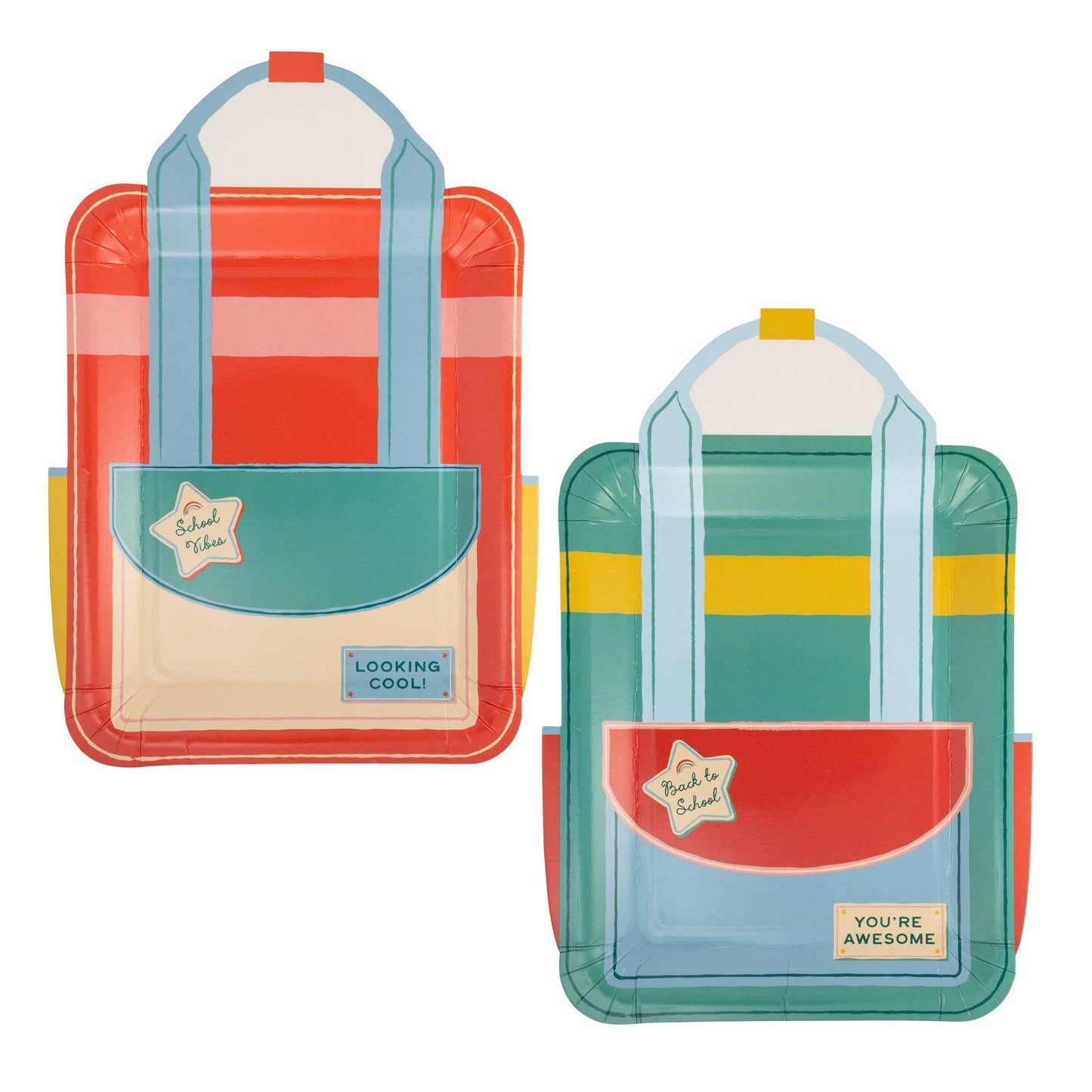 Backpack Shaped Plate Set 10" | Set of 8