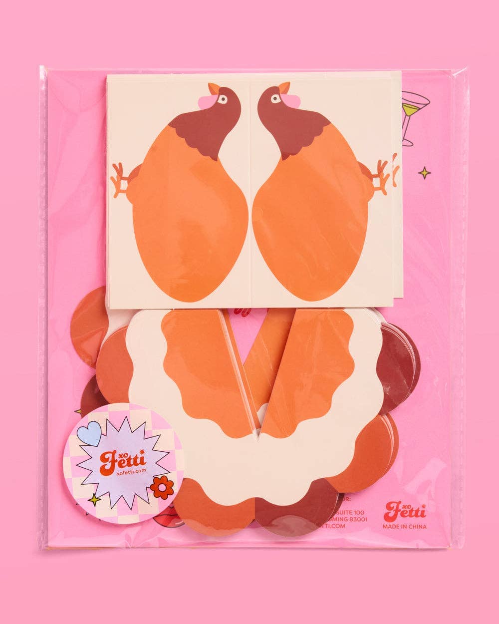 Set of 12 Turkey Time Place Cards by xo, Fetti featuring festive autumn-themed paper place cards for holiday table settings
