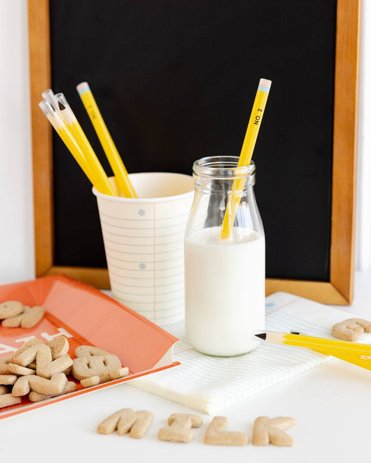 Pencil Reusable Straws | 12 count