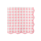 Petal Pink Gingham Dinner Napkins | 20 Count - Porcupine Paper Co.