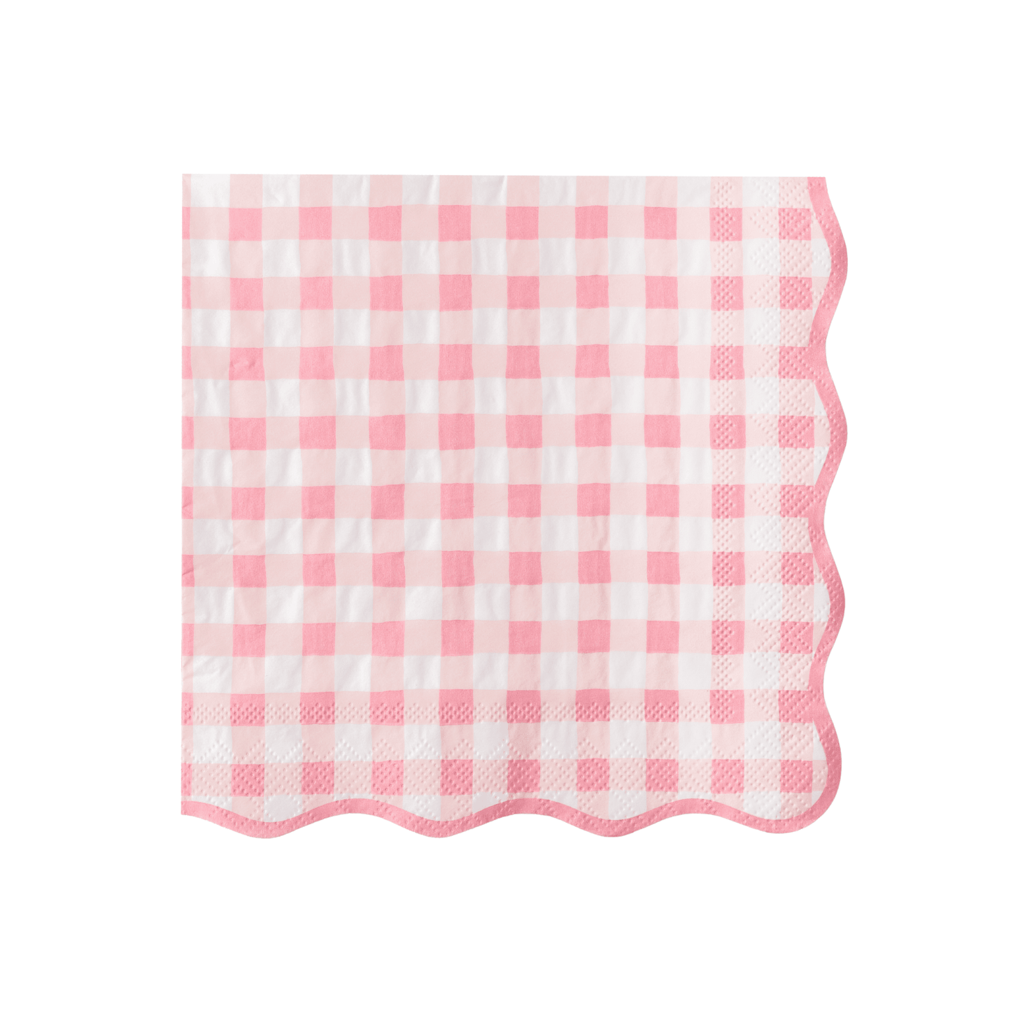 Petal Pink Gingham Dinner Napkins | 20 Count - Porcupine Paper Co.