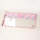 Pink Mahjong tile keeper pouch by The Darling Effect featuring a playful "It's Mahj Time" design for storing tiles.