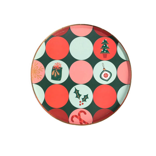 Christmas Party Dessert Paper Plates | Pack of 8