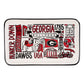 UGA Collage Trinket Tray by Glory Haus featuring a colorful collage design with team logo and decorative border.