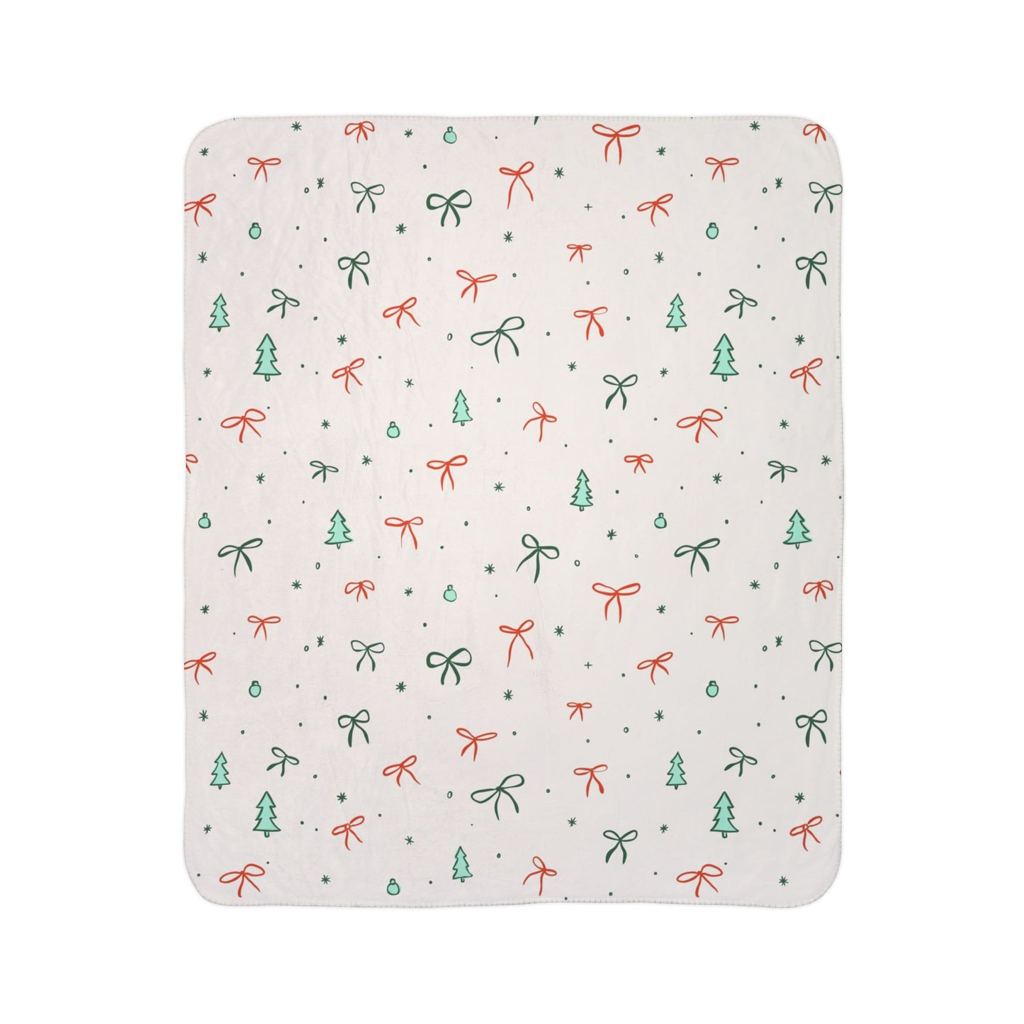 Christmas Ribbon Fleece Blanket | 50" x 60"