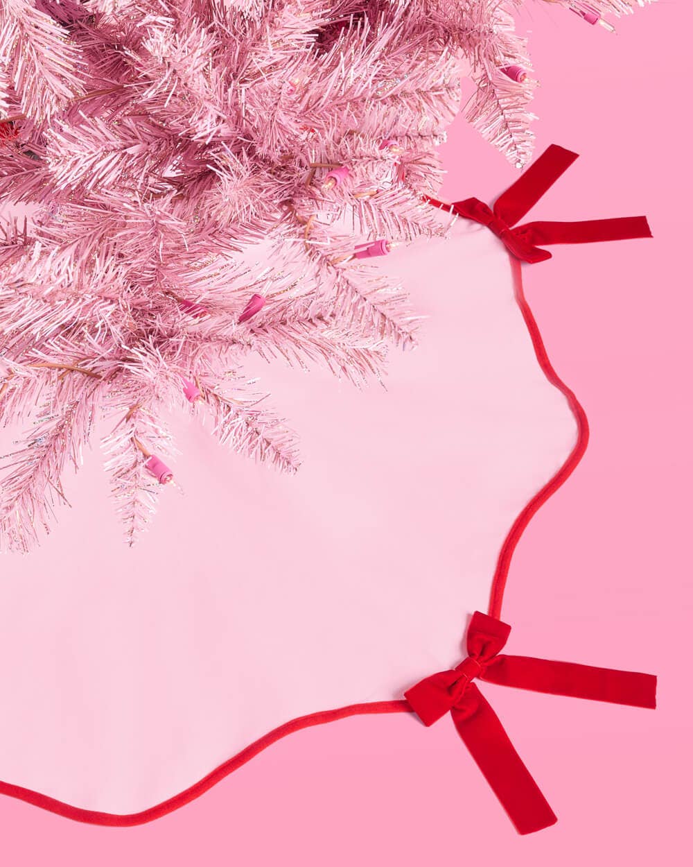 Pretty in Pink Christmas Tree Skirt