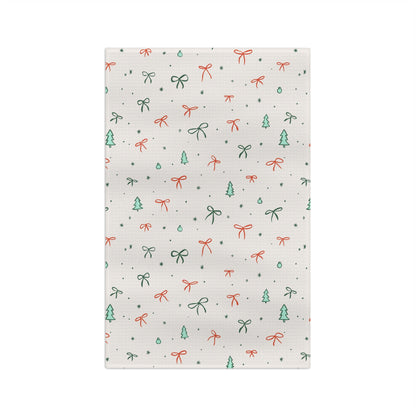 Christmas Ribbon Tea Towel
